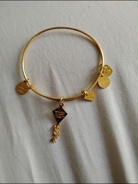 Alex and Ani Gold Expandable Charm Bangle Bracelet